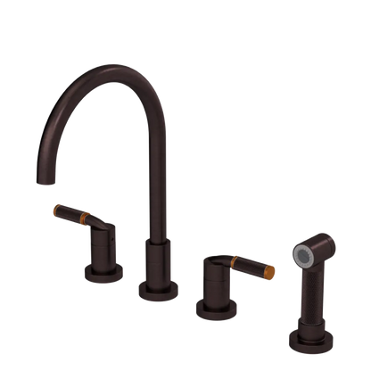 Rubinet Widespread Kitchen Set with Hand Spray Oil Rubbed Bronze