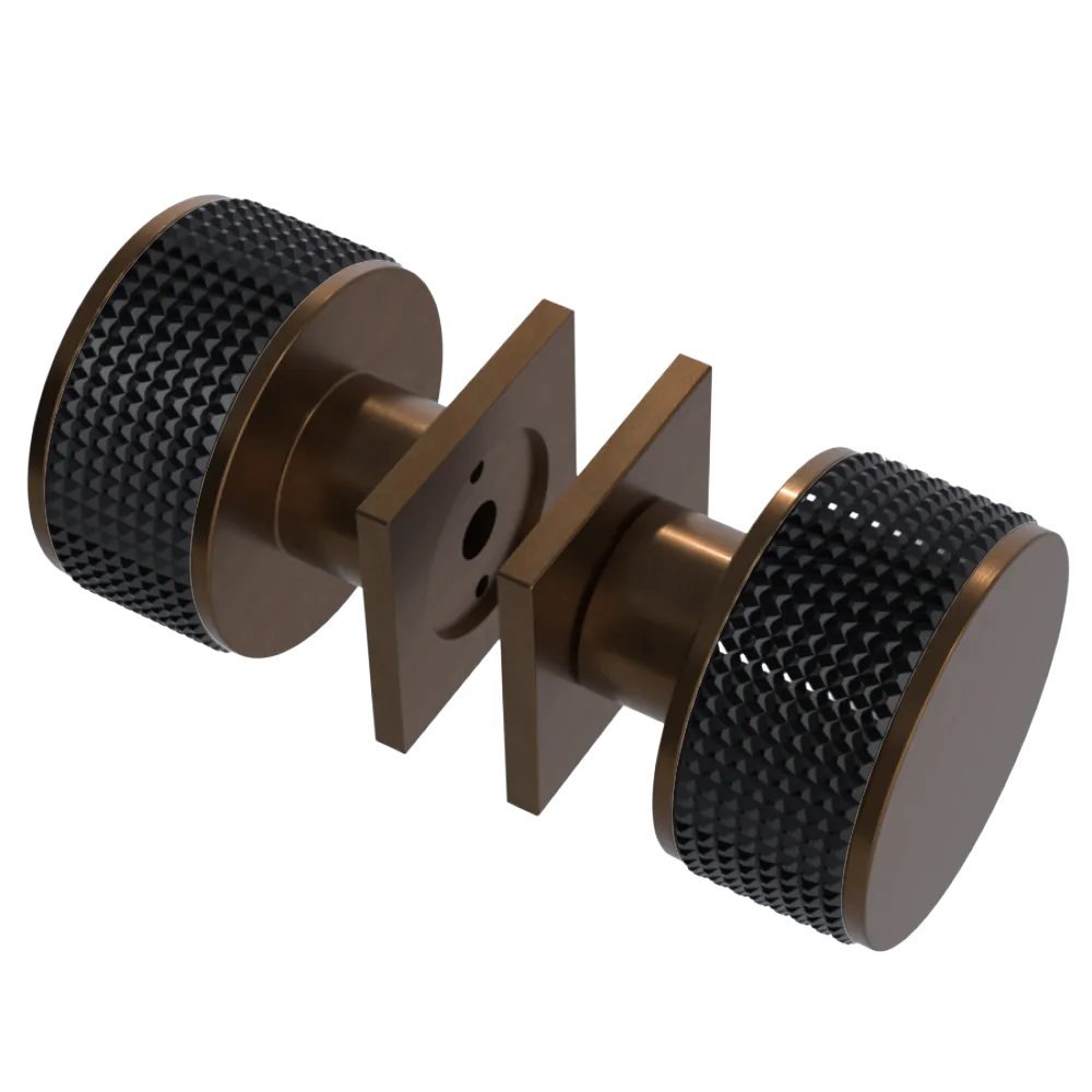 Rubinet Shower Door Knob (set) Tuscan Brass