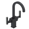 Rubinet Single Hole Dual Handle Lav. Set. (less drain) Matt Black
