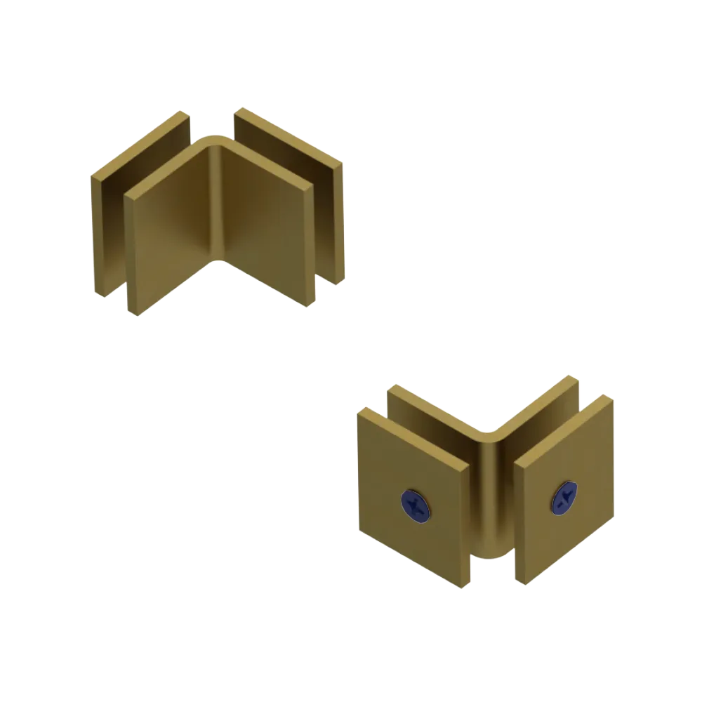 Rubinet 90 Glass to Glass Open Face Antique Brass Matt