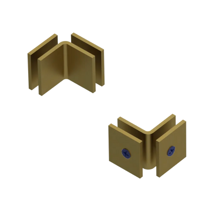 Rubinet 90 Glass to Glass Open Face Antique Brass Matt