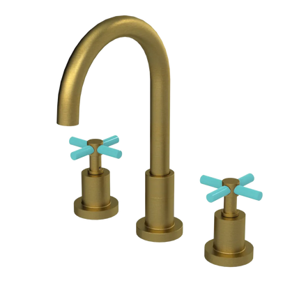 Rubinet Widespread Kitchen Set with LaSalle Spout Antique Brass Matt