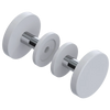 Rubinet Shower Door Knob (set) White