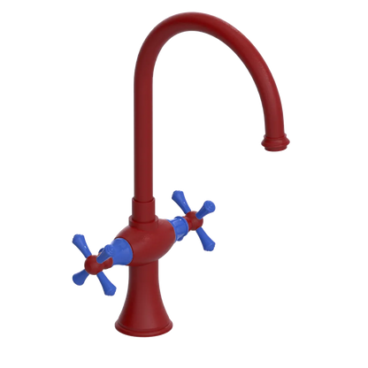 Rubinet Two Handle Single Hole Kitchen Set Maroon