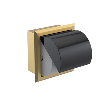 Rubinet RECESSED TOILET PAPER HOLDER Satin Brass