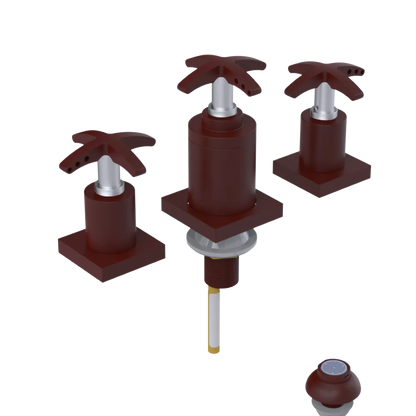 Rubinet Bidet Fitting with Spray, Diverter, and Vacuum Breaker (less drain) Bordeaux