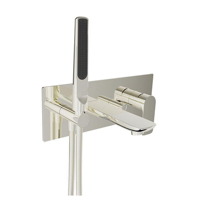 Baril Wall-mounted tub faucet with hand shower