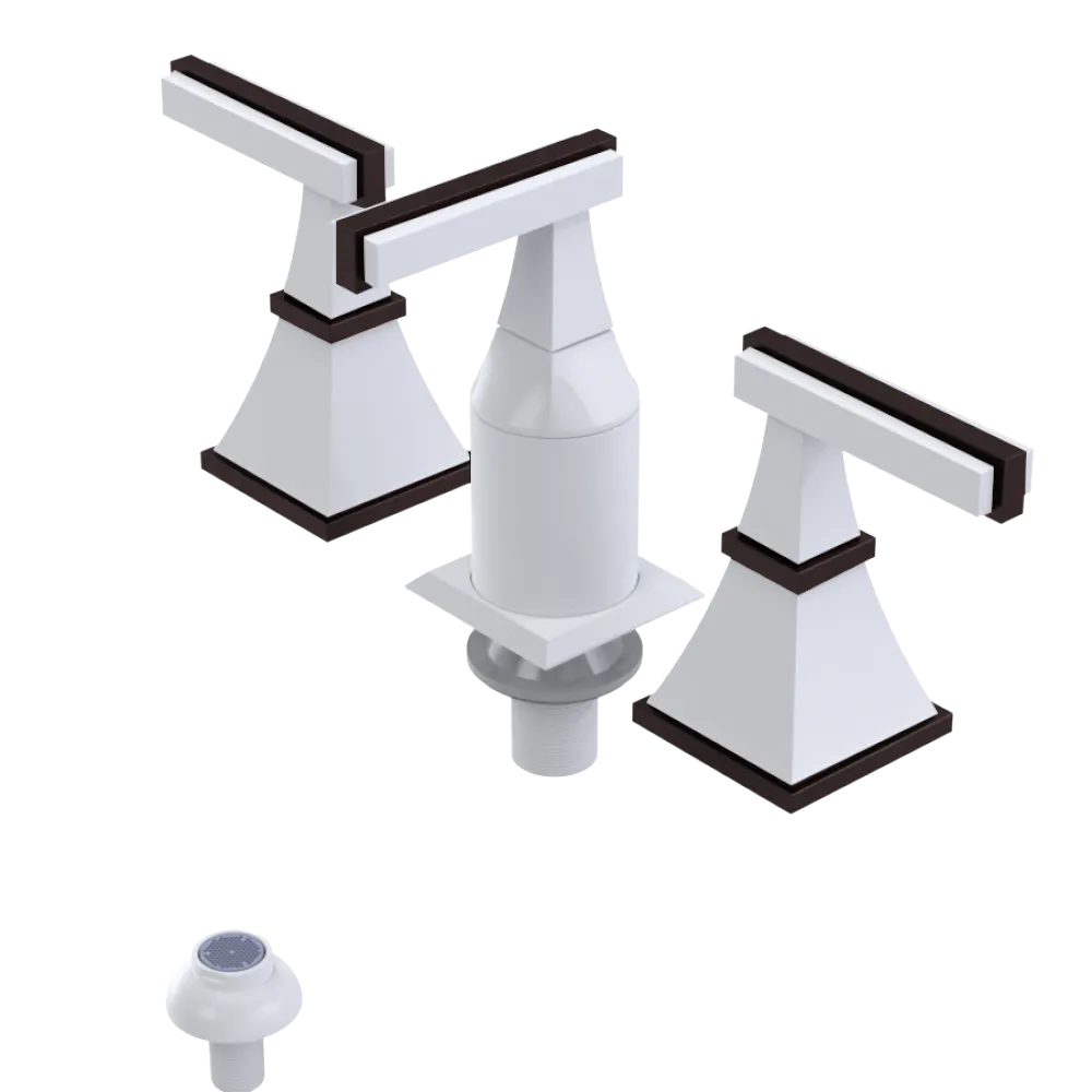 Rubinet Bidet Fitting with Spray, Diverter, and Vacum Breaker (Less Drain) White
