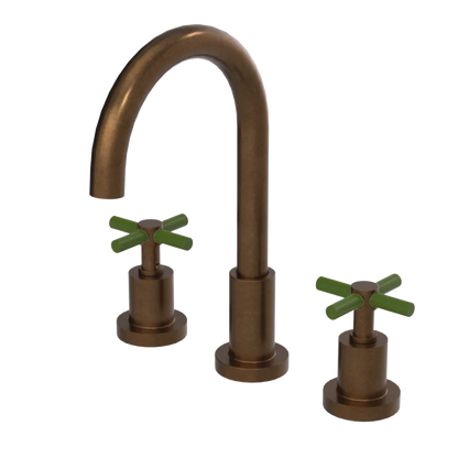 Rubinet Widespread Kitchen Set with LaSalle Spout Tuscan Brass