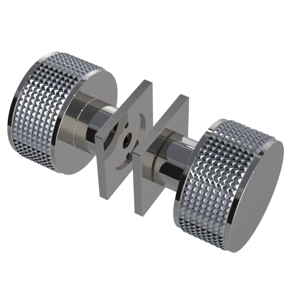 Rubinet Shower Door Knob (set) Polished Nickel