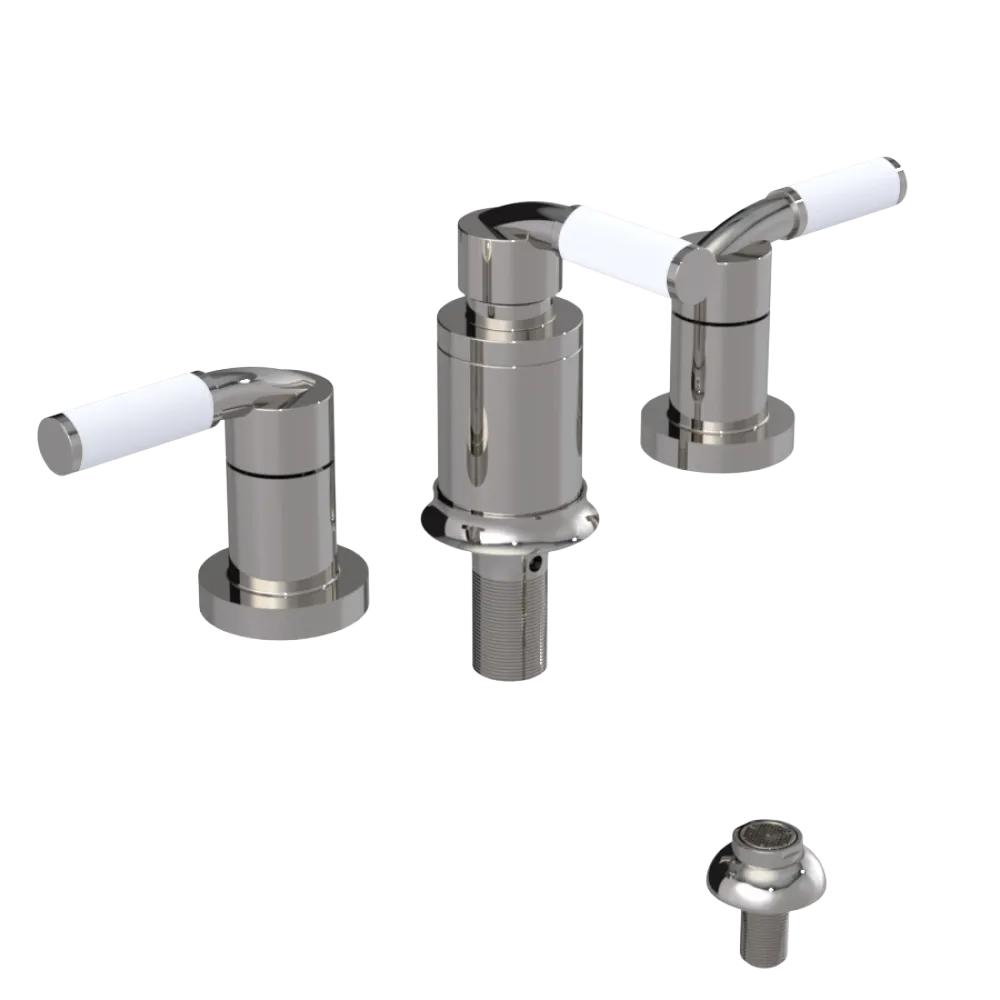 Rubinet Bidet Fitting with Spray, Diverter, and Vacuum Breaker (less drain) Polished Nickel