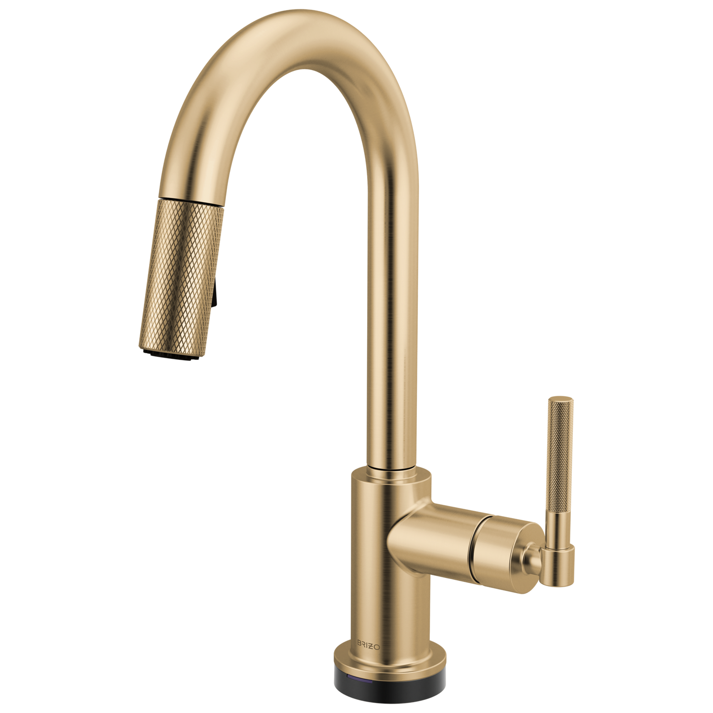 Brizo Smarttouch Pull Down Prep Faucet With Arc Spout Knurled Handle