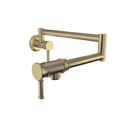 Baril Single-hole wall-mounted pot filler with two handles