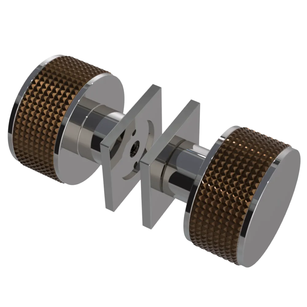 Rubinet Shower Door Knob (set) Polished Nickel