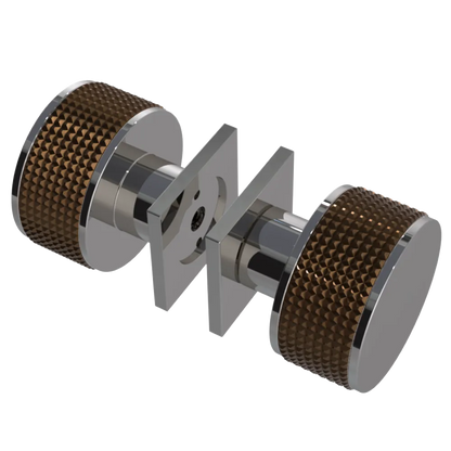 Rubinet Shower Door Knob (set) Polished Nickel