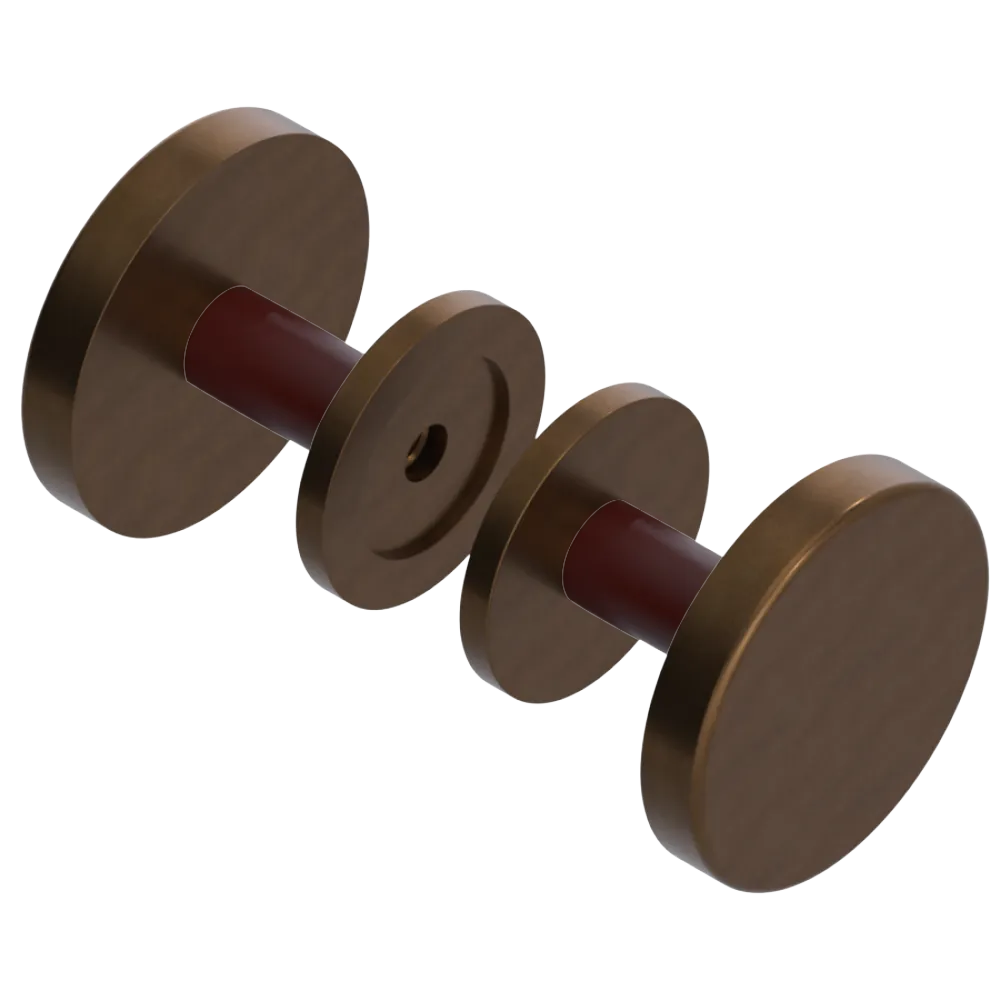 Rubinet Shower Door Knob (set) Tuscan Brass