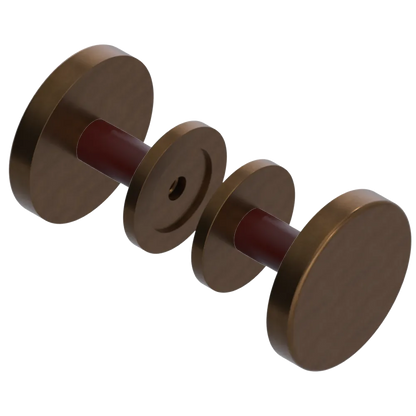 Rubinet Shower Door Knob (set) Tuscan Brass