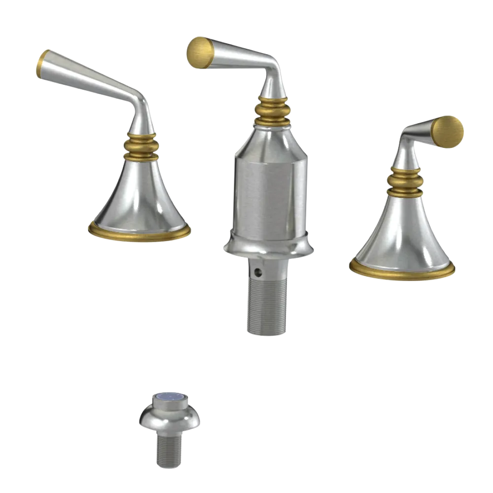 Rubinet Bidet Fitting with Spray, Diverter, and Vacum Breaker (Less Drain) Satin Nickel
