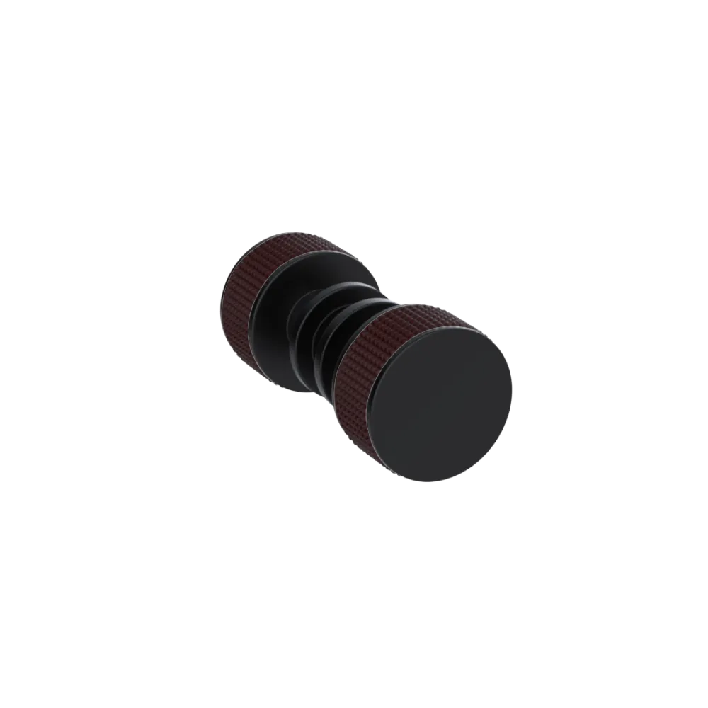 Rubinet Shower Door Knob (set) Matt Black
