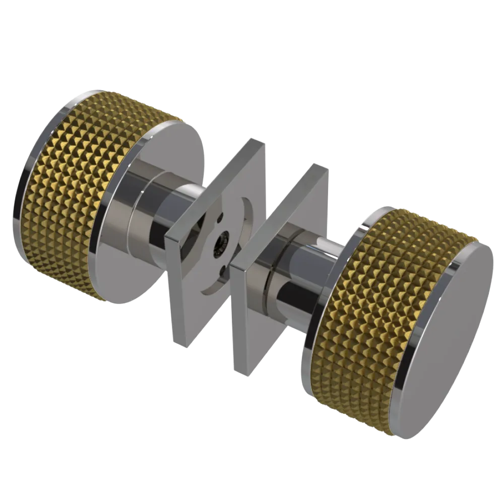 Rubinet Shower Door Knob (set) Polished Nickel