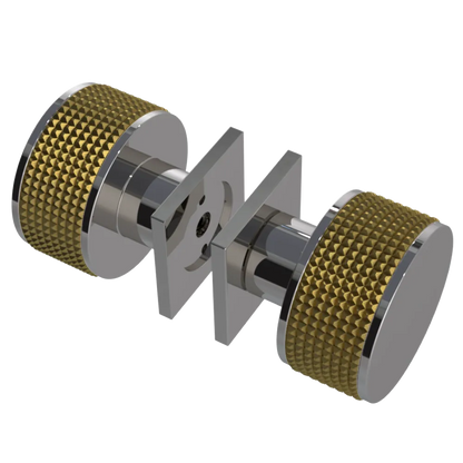 Rubinet Shower Door Knob (set) Polished Nickel