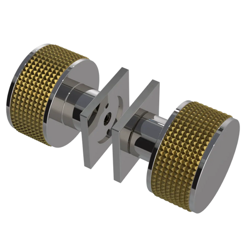 Rubinet Shower Door Knob (set) Polished Nickel