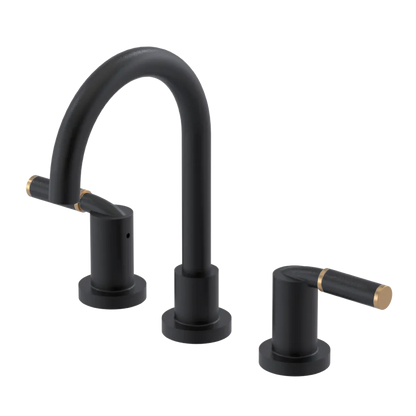 Rubinet Widespread Lav set (less drain) Matt Black