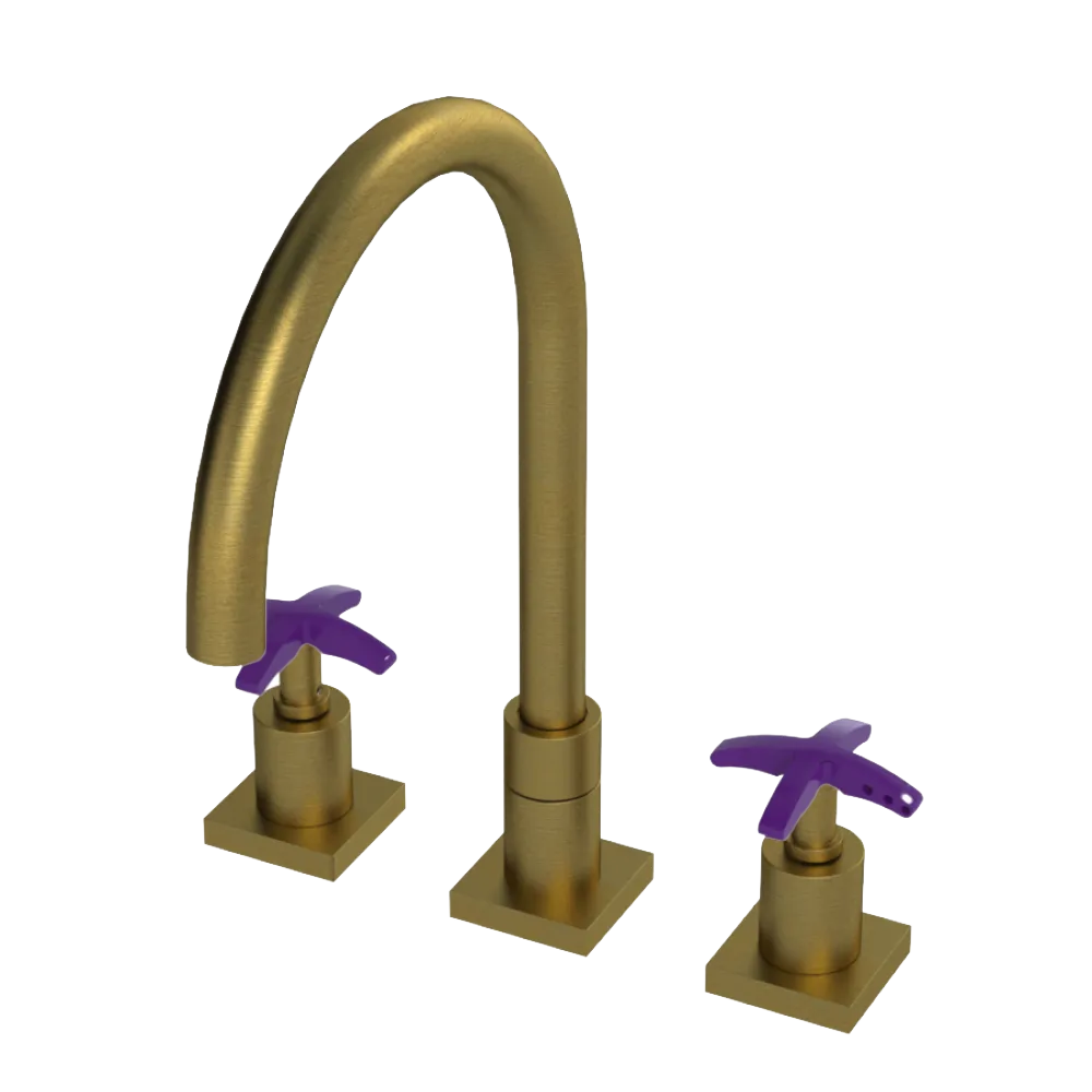 Rubinet Widespread Kitchen Set Antique Brass Matt
