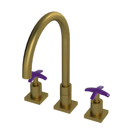 Rubinet Widespread Kitchen Set Antique Brass Matt