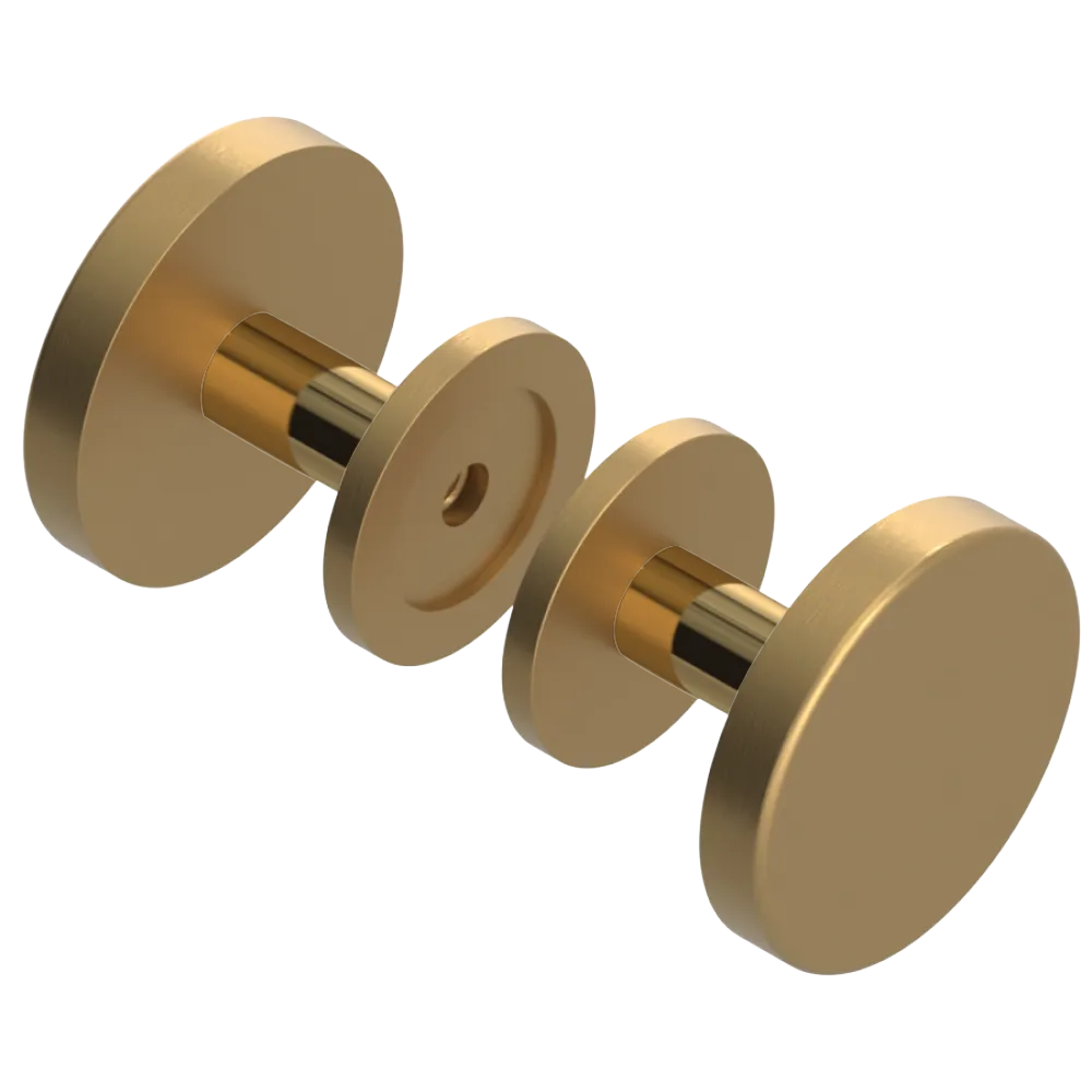 Rubinet Shower Door Knob (set) Satin Gold