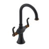 Rubinet Single Hole Dual Handle Lav. Set. (less drain) Matt Black