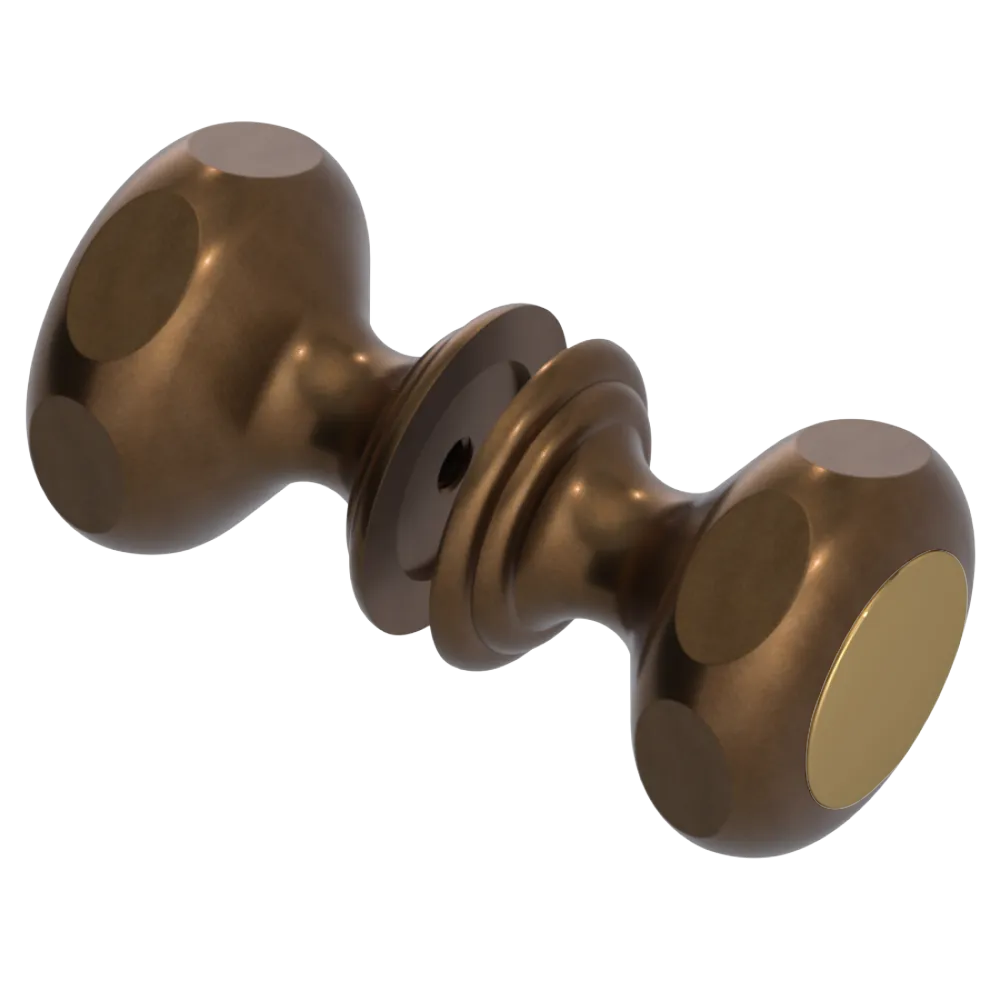 Rubinet Shower Door Knob (set) Tuscan Brass