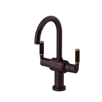 Rubinet Single Hole Dual Handle Lav. Set. (less drain) Oil Rubbed Bronze