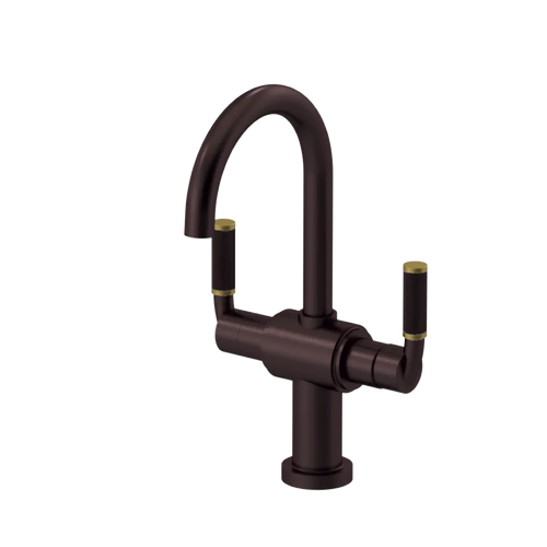 Rubinet Single Hole Dual Handle Lav. Set. (less drain) Oil Rubbed Bronze