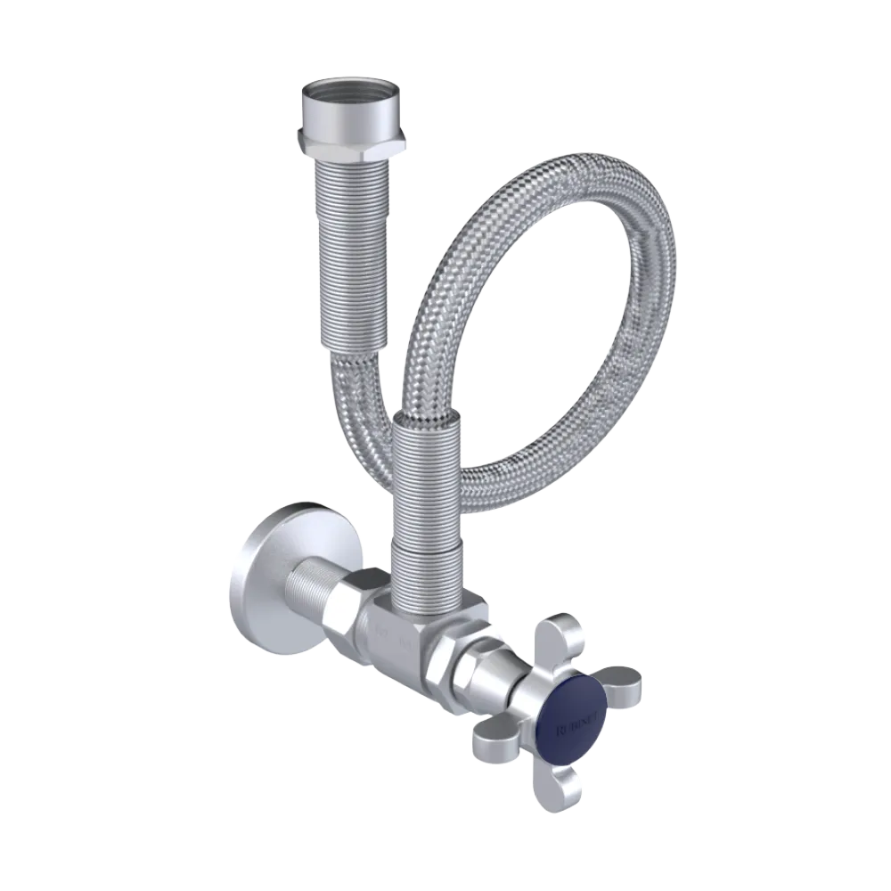 Rubinet Exposed Supply Kit (classic) x2 Satin Chrome