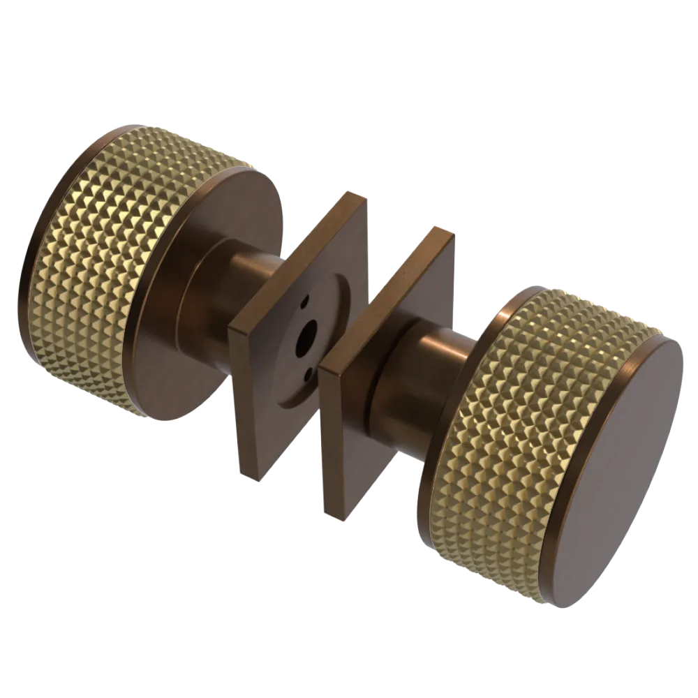 Rubinet Shower Door Knob (set) Tuscan Brass