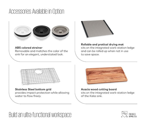 KALIA Stainless Steel bottom grid for 33'' sink