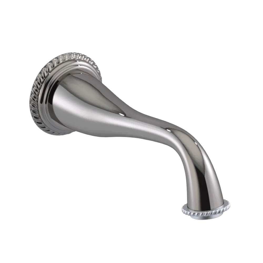 Rubinet Tub Filler Spout Wall Mount Polished Nickel