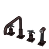 Rubinet Widespread Kitchen Set with Genesis Spout with Hand Spray Oil Rubbed Bronze