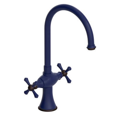 Rubinet Two Handle Single Hole Kitchen Set Midnight Blue