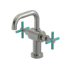 Rubinet Single Hole Dual Handle Lav. Set. (less drain) Satin Nickel