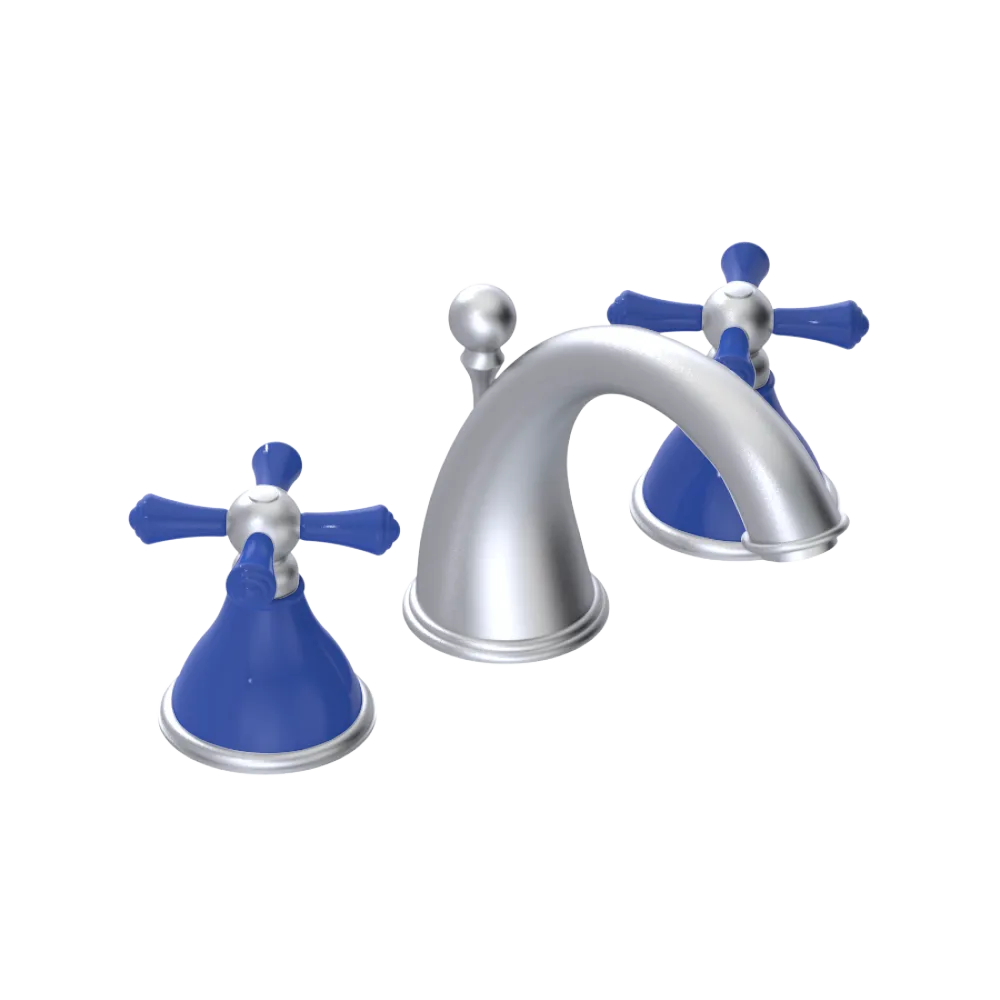 Rubinet Widespread Lav. Set. (less drain) Satin Chrome