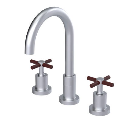 Rubinet Widespread Kitchen Set with LaSalle Spout Satin Chrome