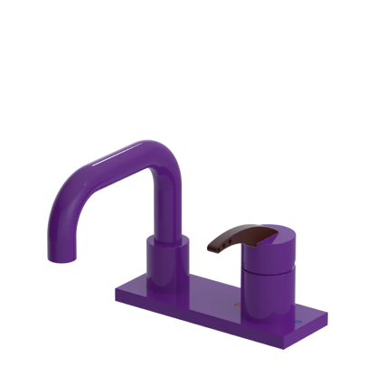 Rubinet 4" Centre Single Control Lav. Set. with Genesis spout (less drain) Purple Haze