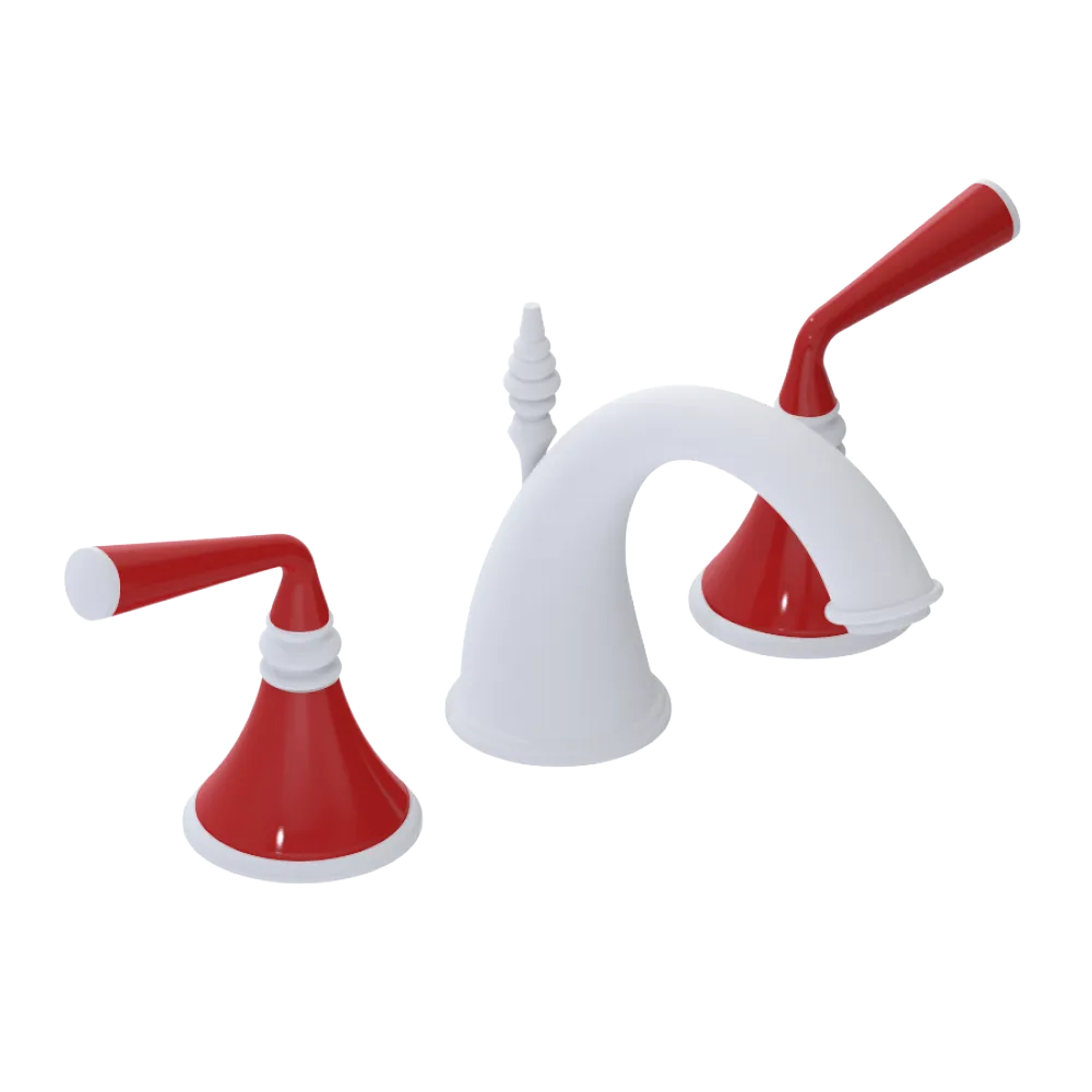 Rubinet Widespread Lav. Set. (less drain) Matt White