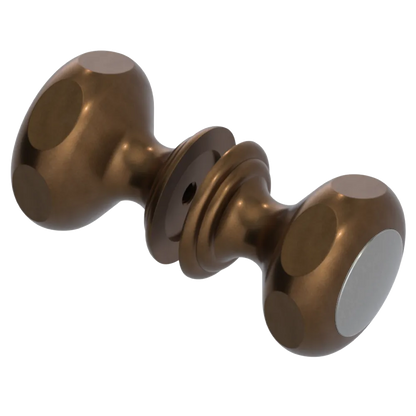 Rubinet Shower Door Knob (set) Tuscan Brass