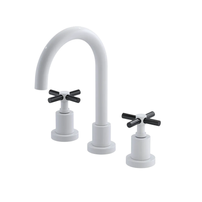 Rubinet Widespread Lav. Set. (less drain) White
