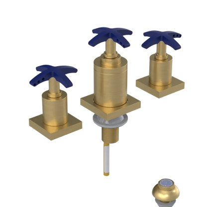Rubinet Bidet Fitting with Spray, Diverter, and Vacuum Breaker (less drain) Satin Brass
