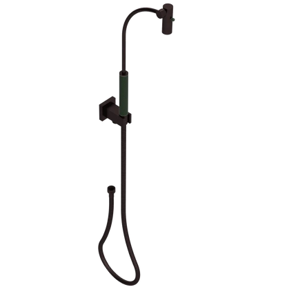 Rubinet Hand Held Shower Bidet with Extended Reach & Dual Function Spray Including Wall Bracket with Supply & Hose (Square) Oil Rubbed Bronze