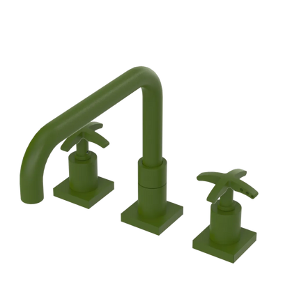Rubinet Widespread Kitchen Set with Genesis Spout Green Envy